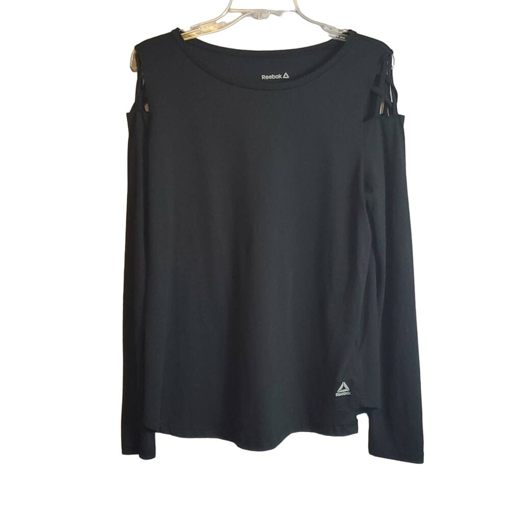Reebok Women's L Cutout Shoulder Long Sleeve
